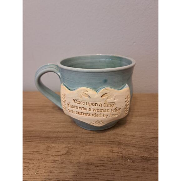Handmade Mug Blue Once Upon a Time There Was a Woman - Picture 1 of 4